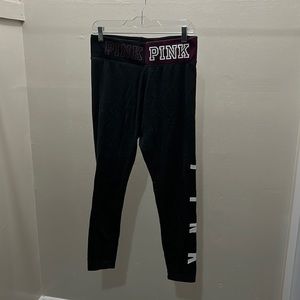 PINK Victoria secret leggings. Size large. Lightly used.